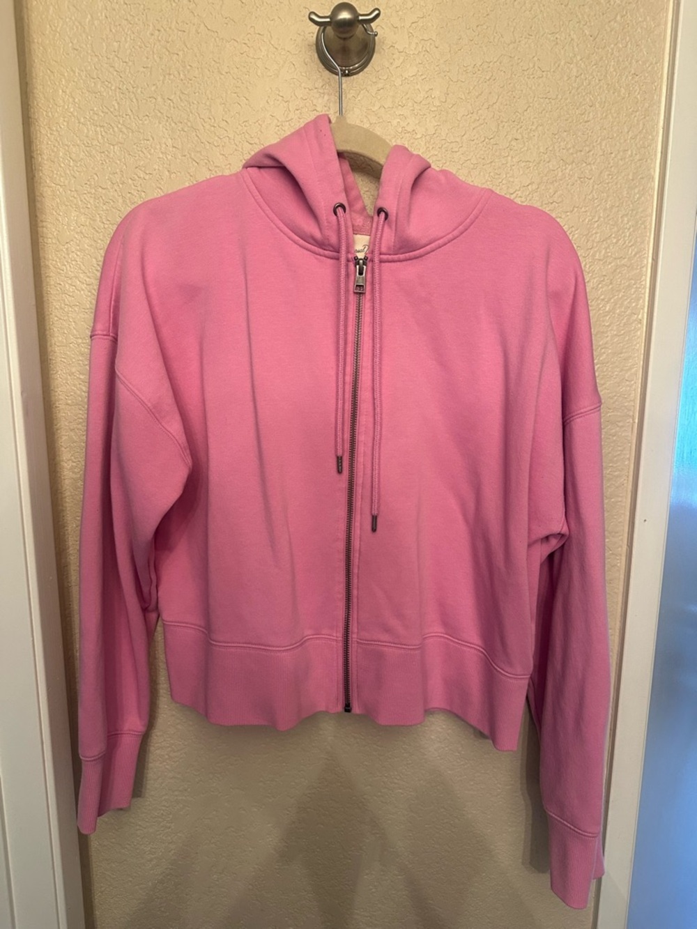 Universal Thread Pink Full-Zip Hooded Bomber Jacket